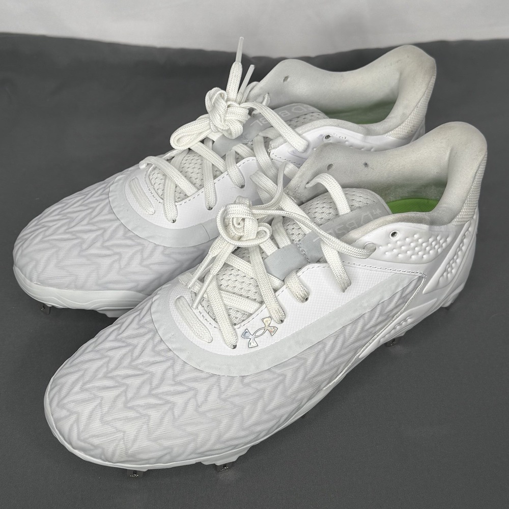 Under Armour Men 7 Women 8.5 Baseball/soft Cleats Shoes White UA Yard MT TPU 3.0 - Picture 5 of 13